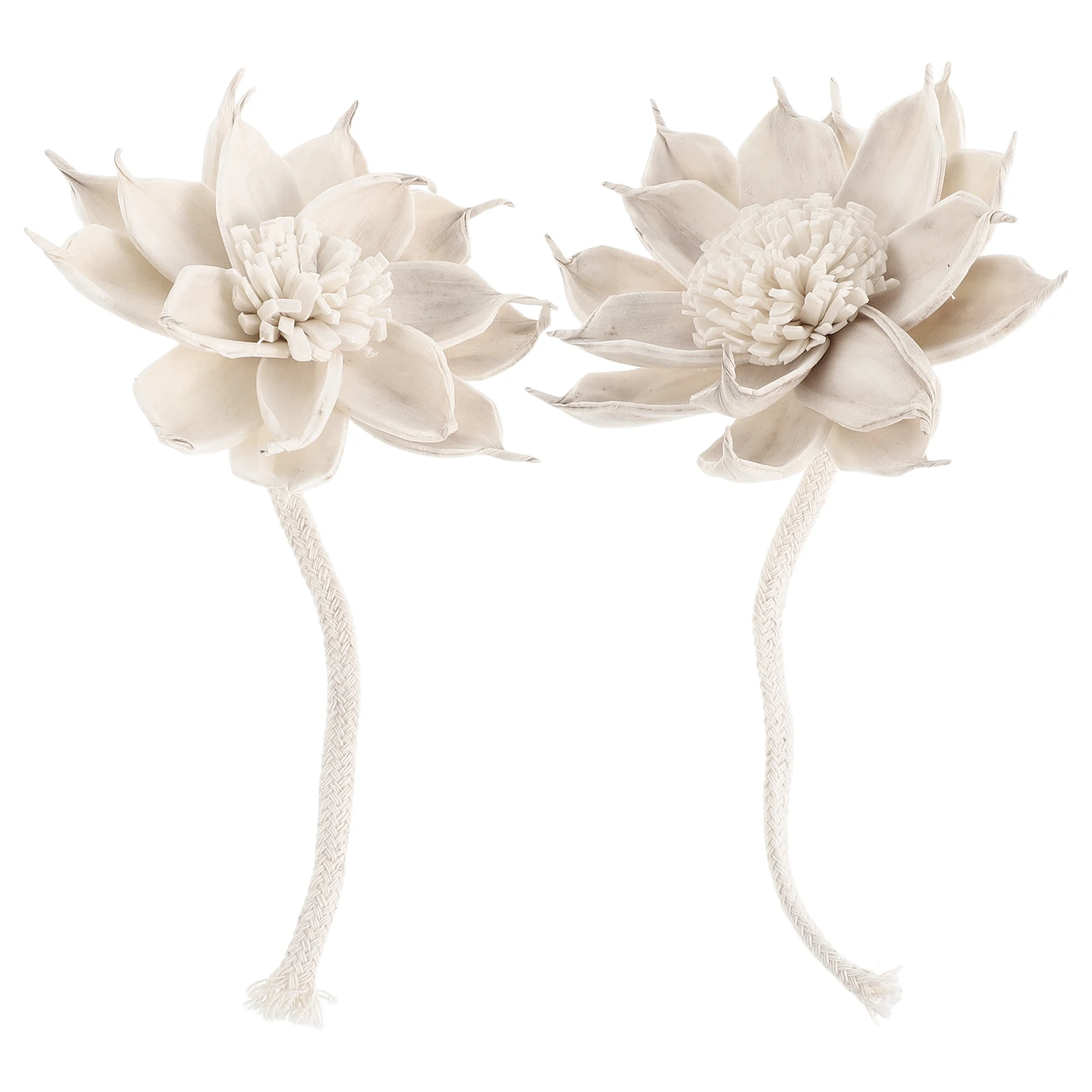 2Pcs Floral Aroma Diffuser Sticks Gardenia Scent Dried Sola Flowers Natural Home Decor Aromatherapy Essential Oil Diffuser