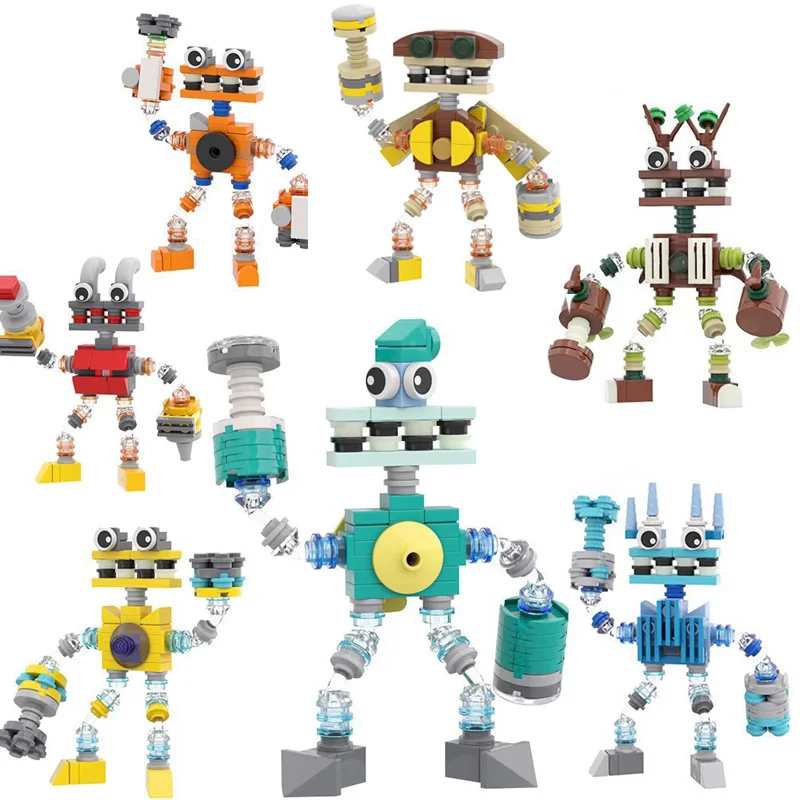 

Clear Limbs Monster Model Building Block Creative Assembled Music Robot Cartoon Monster Choir Game MOC Bricks Toy Birthday Gifts