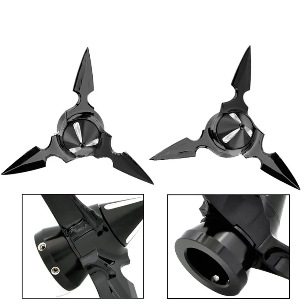 

1Pair Motorcycle Accessories Spinning Blade Axle Caps Cover Front Axle Nut Cover Kit For Harley Sportster Touring Softail Dyna