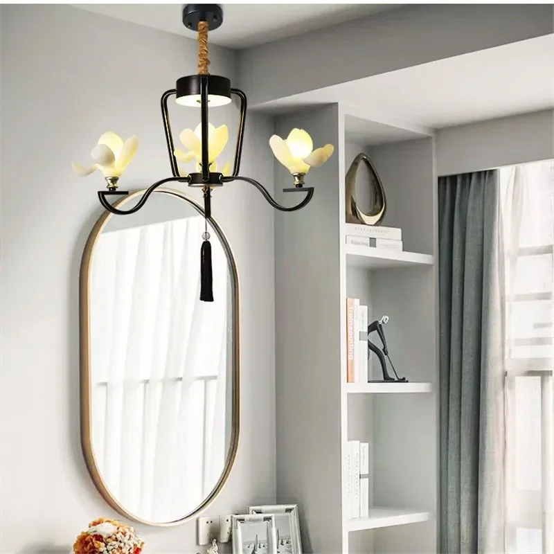 BERTH Contemporary Magnolia Pendent Lamp Retro Creativity Living Room Restaurant Bedroom Study Villa