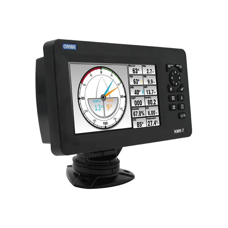 

KMR-7 ONWA 7-дюймовый морской многофункциональный дисплей NMEA/NMEA0183/NMEA2000 мультиплексор метеостанция анемометр повторитель