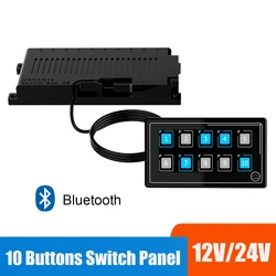 24V 12V Przełącznik Panel Przyciski Inteligentny moduł Bluetooth PET Membrana Sterowanie dotykowe Łódź RV Przyczepa kempingowa Przełącznik światła 60A Skrzynka bezpieczników