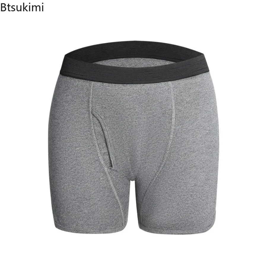 Men's Leak Proof Underwear Cotton Sports Soft Fit Shorts Underpants Solid Briefs Family Boxershorts Sexy Stretch Male Underwear