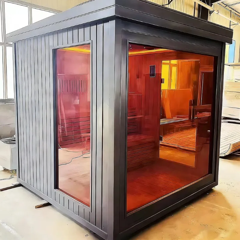 Wholesale Comfortable Commercial Prefabricated Outdoor Personal Sauna Single Wooden Wet Steam Sauna Room With Modern Design