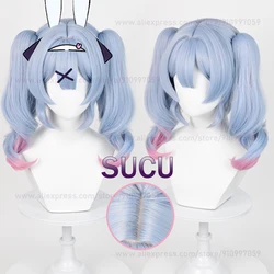 Miku Rabbit Hole peruka do Cosplay 45cm kobieca peruka z podwójnymi kucykami Anime żaroodporna peruki syntetyczne