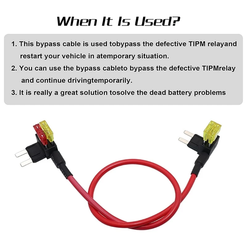 Insulated Twin Head Fuses Adapter Suitable for Seamlessly Integration of Additional Power Sources in Automobile Home Use X37F