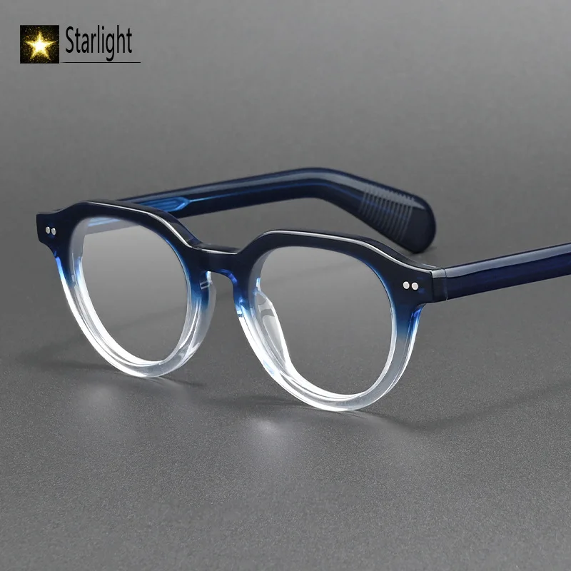 Small Face Top Quality Acetate Glasses Frames Man Tortoise Eyeglasses Frame Men Classic Retro Myopia Reading Prescription 135mm
