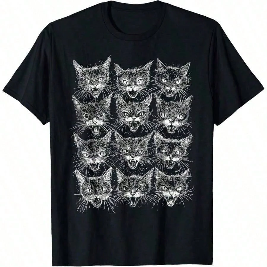 تي شيرت American Retro بتصميم مضحك هيب هوب هاي ستريت Y2k نصف كم من القطن الصيفي بأكمام قصيرة للرجال والنساء