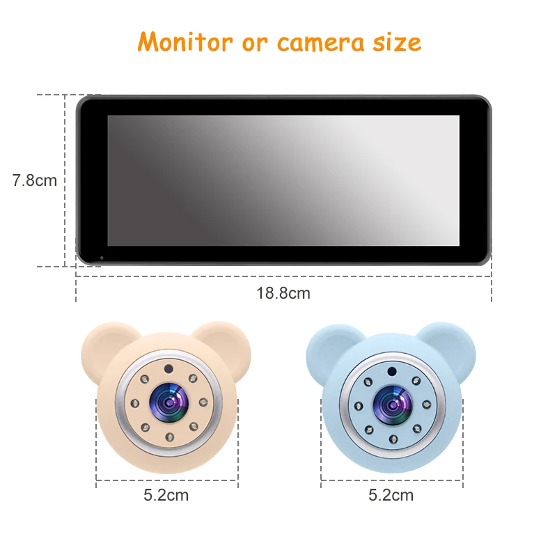 Bebe Car Baby Mirror Dual Channel Back Seat Baby Car Camera 1080P with Rear View Infant Car Monitor 6.86'' IPS Screen Kids Pet