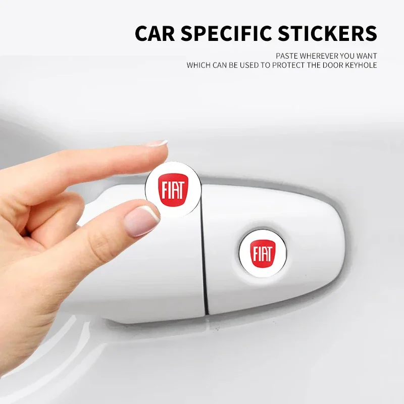 2/5/10PCS Car Lock Sticker Keyhole Anti-blocking Protection Styling For Fiat 500 Punto Stilo Ducato Palio Bravo Doblo Panda B