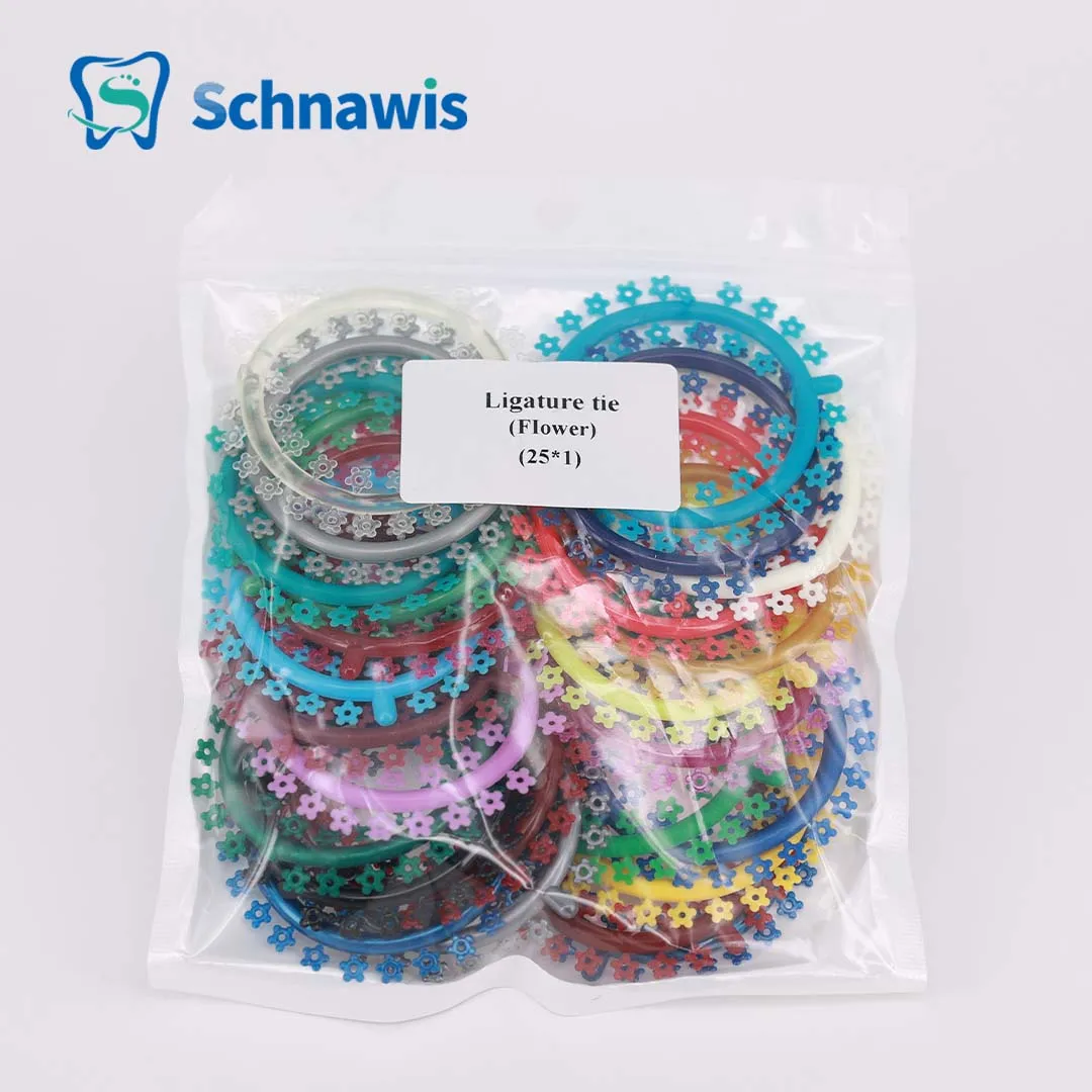 Dental Orthodontic Elastic Ligature Ties Heart-shaped Cartoon O-Ring Bands Cat Flower Mouse Elastic Bands Brackets Archwires