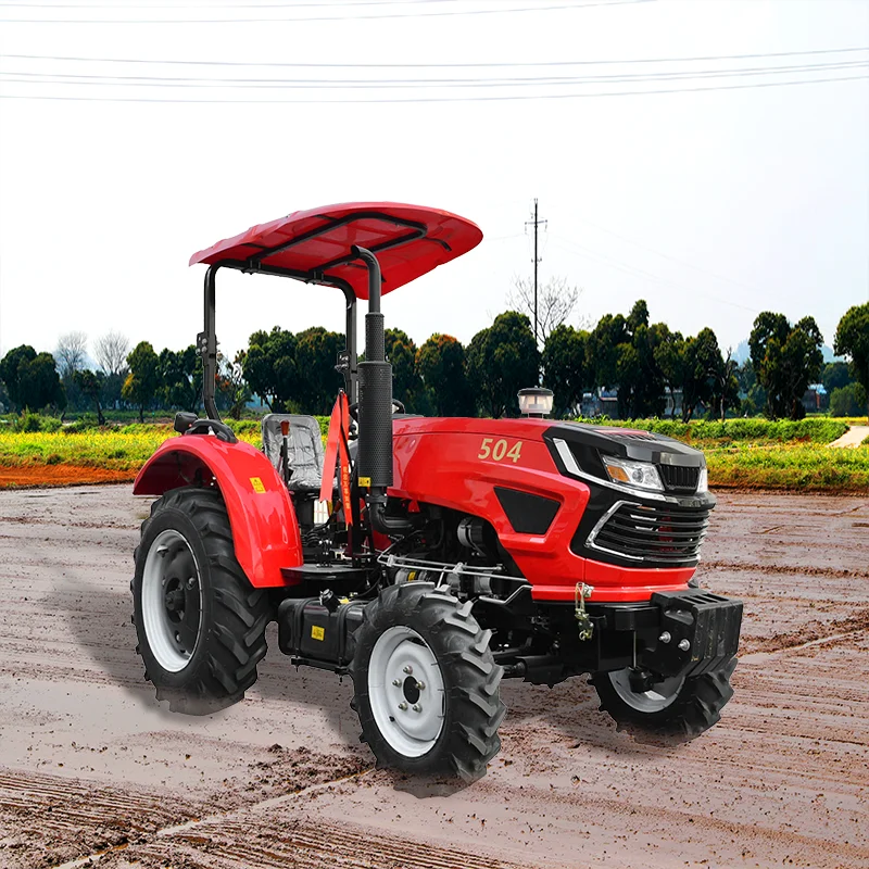 

Diesel Engine 4x4 Farm Tractor 60hp Agricultural Machinery Including Lawn Mower Front Loader Backhoe Trailer-Gearbox Core