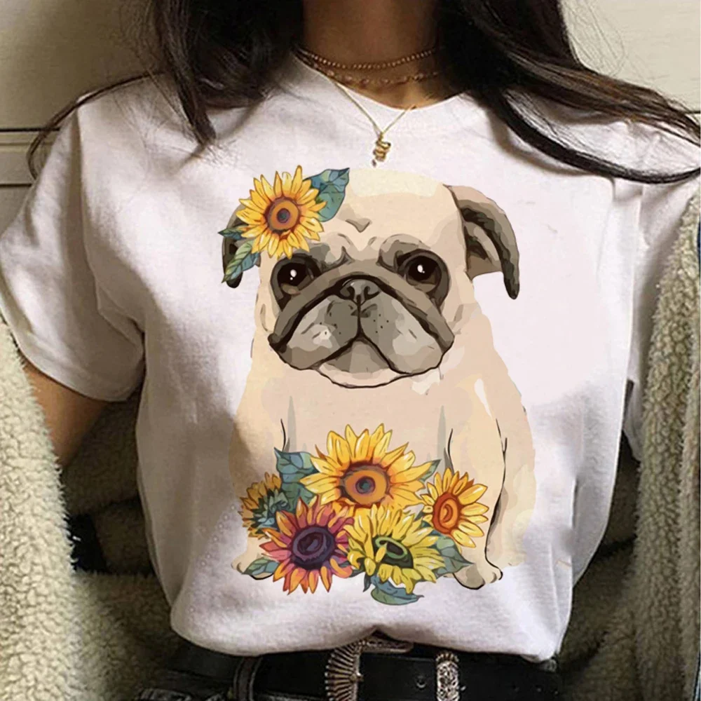 Pug Tee women anime tshirt girl anime comic graphic clothing