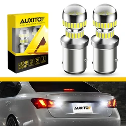 AUXITO 2x BAY15D P21/5W LED Double Filamento Lamp DRL 1157 Car Rear Stop Brake Tail Rear LED Light White Red With Projector Lens
