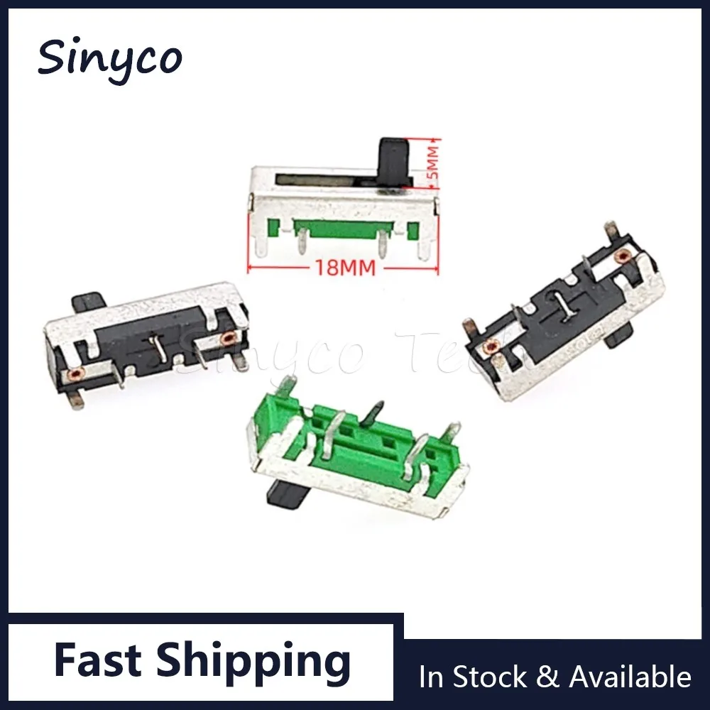 5PCS Total Length 18MM Straight Slide Potentiometer B1K 10K 20K 50K 100K Sliding Resistor Toy Accessories Stroke 10mm Handle 5mm