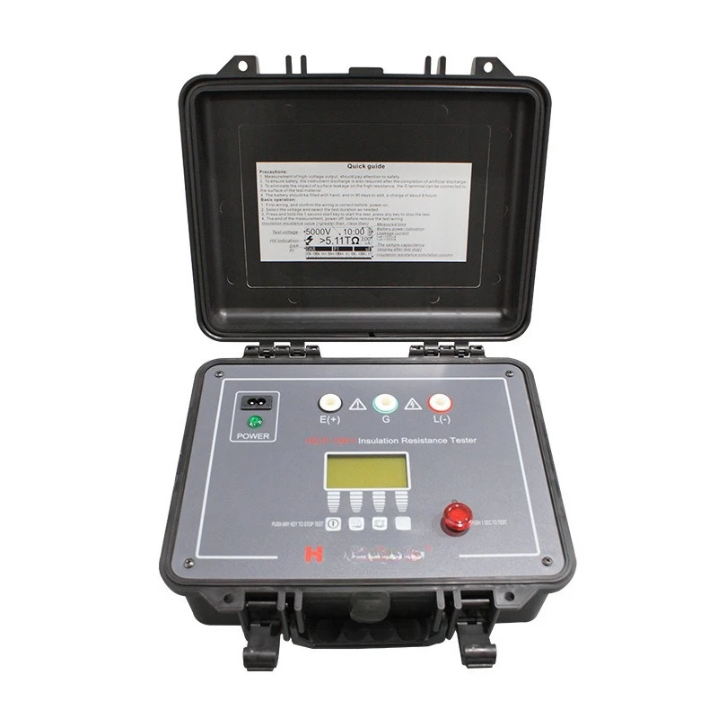 Intelligent 10kV High Voltage Insulation Resistance Tester 100GΩ Large Range Digital Megameter