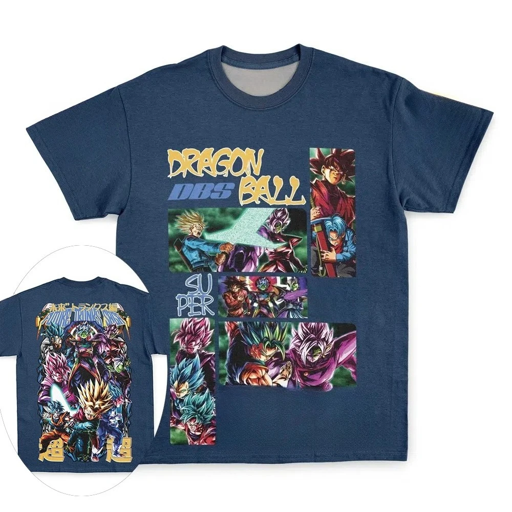 2026 Sommer Übergroßes Dragon Ball T-Shirt, Future Trunks Saga 3D-Druck Polyester Retro Lockeres Sport-T-Shirt Unisex für Erwachsene und Kinder