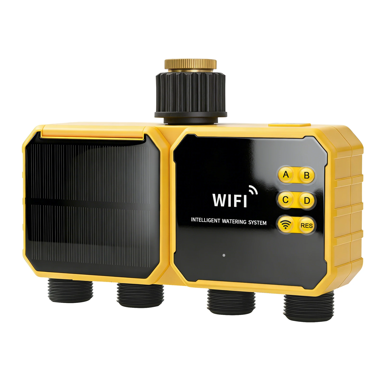 

WiFi Solar Irrigation Timer with Rain Sensor, Solar Powered Outdoor Water Timer Automatic Irrigation System watering controllers