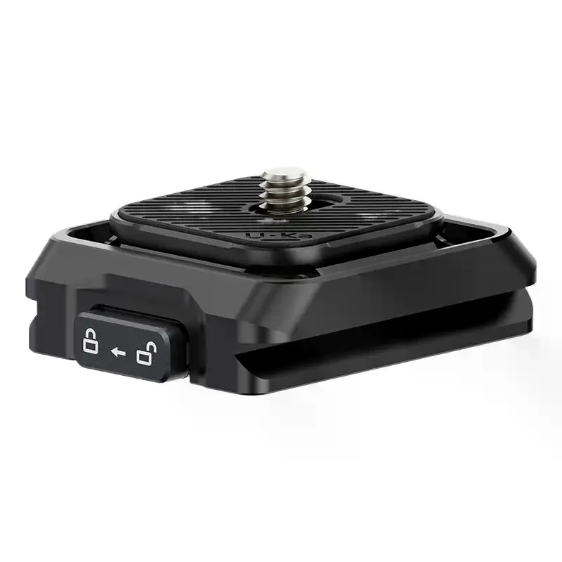 Universal Camera Quick Release Plate – Anti-Slip Rubber Surface & 1/4 Screw Mount for Vlogging, Outdoor Photography & Studio Use