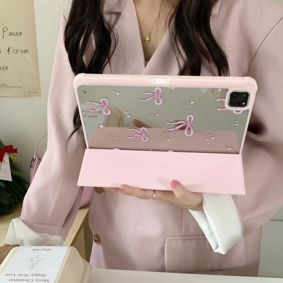 Apple iPad用ピンクミラータブレットケース,iPad Pro 4, 5世代,6世代