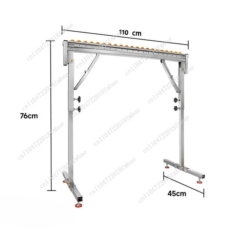 Wood Cutting Bracket With Roller Folding Adjustable Height Double Row Transport Pulley Saw Table Transport Support Frame