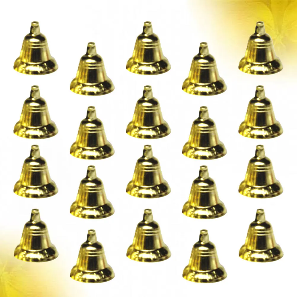 

30pcs Christmas Bell Hanging Pendant Golden Plastic Craft For Christmas Tree Decorations Kids Gift Holiday Party Decor