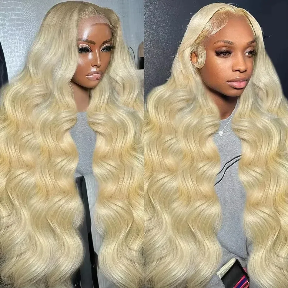 HD Transparent 30 40 Inch 180 Density Body Wave 13x6 Honey Blonde 613 Lace Front Wig 13x4 Lace Frontal Wigs Human Hair Brazilian