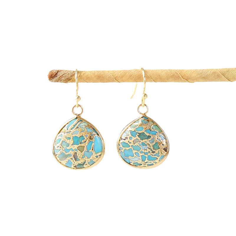 B&F Water Drop Stone Earrings Imperial Stone Earrings