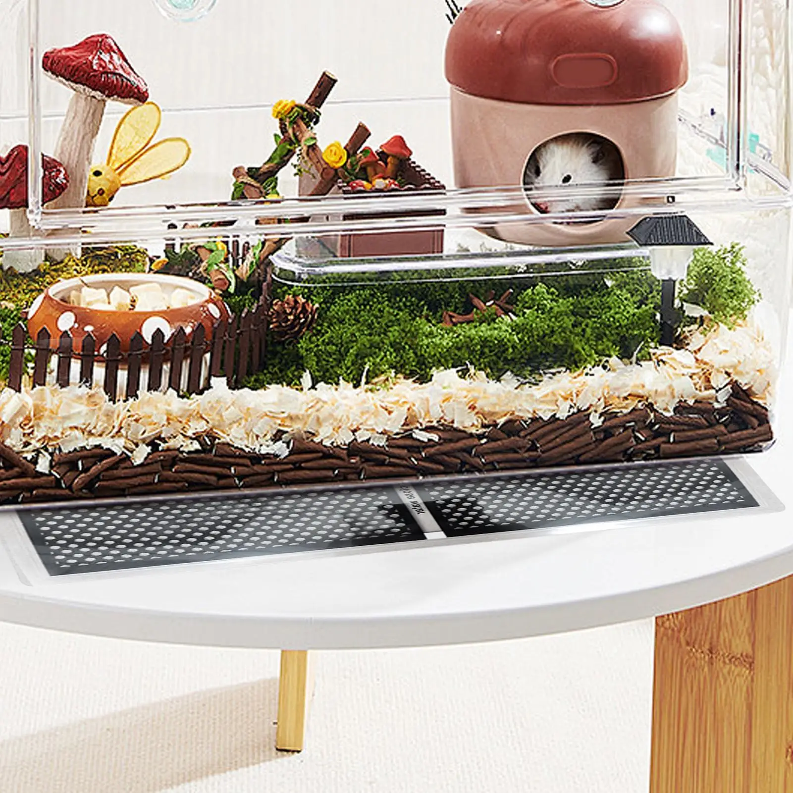 Estera térmica para reptiles, calentador de tanque instantáneo ajustable de 5,9x5,51 pulgadas, almohadilla térmica impermeable para acuario y reptiles para mascotas y animales pequeños