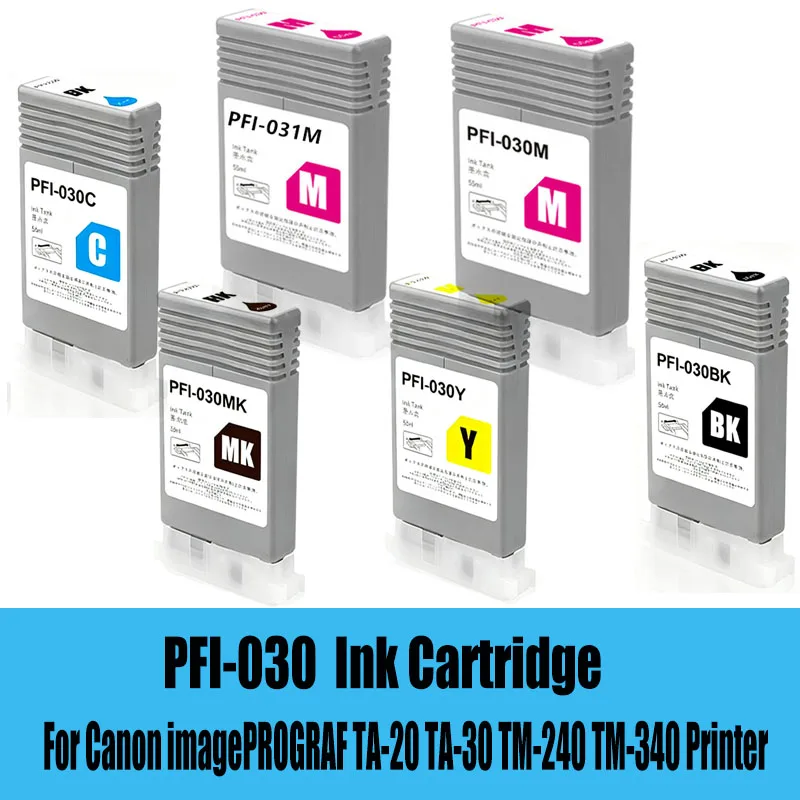 

PFI-030 PFI031 PFI 030 Compatible Ink Cartridge TA20 30 Full With Pigment Ink For Canon ImagePROGRAF TA-20 TA-30 TM-240 TM-340