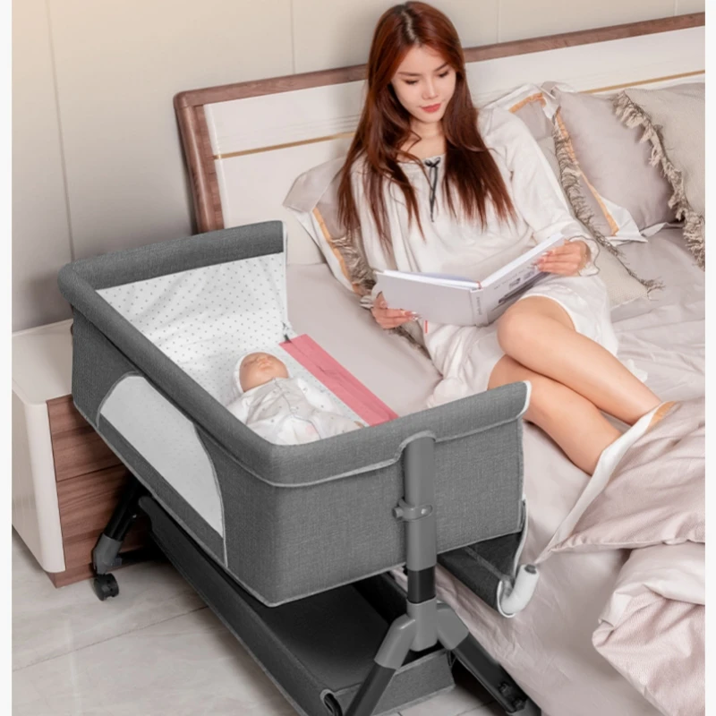 0-3 years old baby bed crib can be spliced large bed can be moved folding multi-functional bb cradle bed