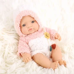 1PCS 8inch Newborn Dolls Vinyl Soft Plastic Dolls Kids Indoor Play House Parent-Child Interactive Game For Toddler Boys Girls Birthday Gifts