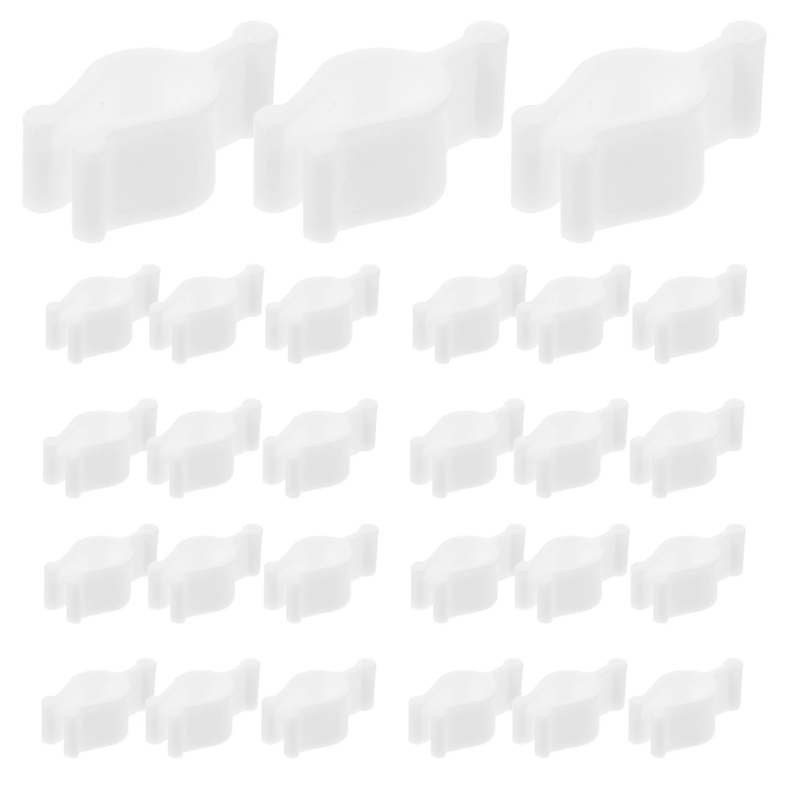 

30 Pcs Bottle Pump Head Buckle Lock Leakproof Dispenser Collar Clip White Plastic PP Secure Fit Easy Solution
