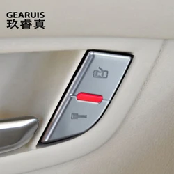 Car styling Door Lock Switch Cental Locking Button Cover Handle Key Sticker Trim For Audi D3 A8 2004-2007 Interior Accessories