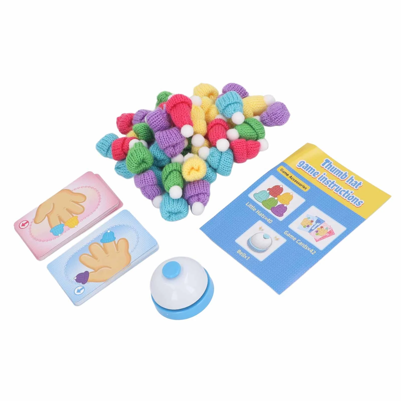 Knitted Thumb Cap Game Toy Colour Recognition Left and Right Hand Training Finger Miniature Game Hats