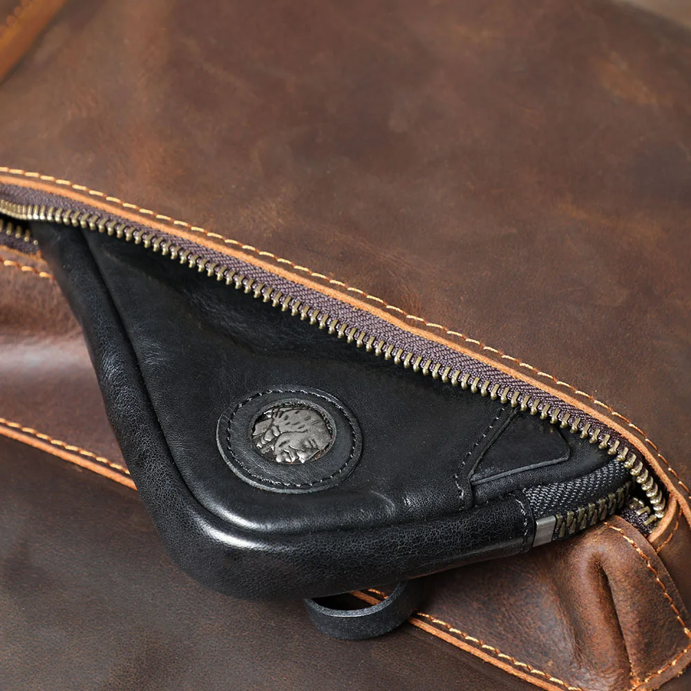 S.WORKER Vintage Echtleder-Rucksack für Herren, Große Laptop-Schultertasche aus Rindsleder, Klassische Vintage Crazy Horse Schultasche für Reisen – Detail 20