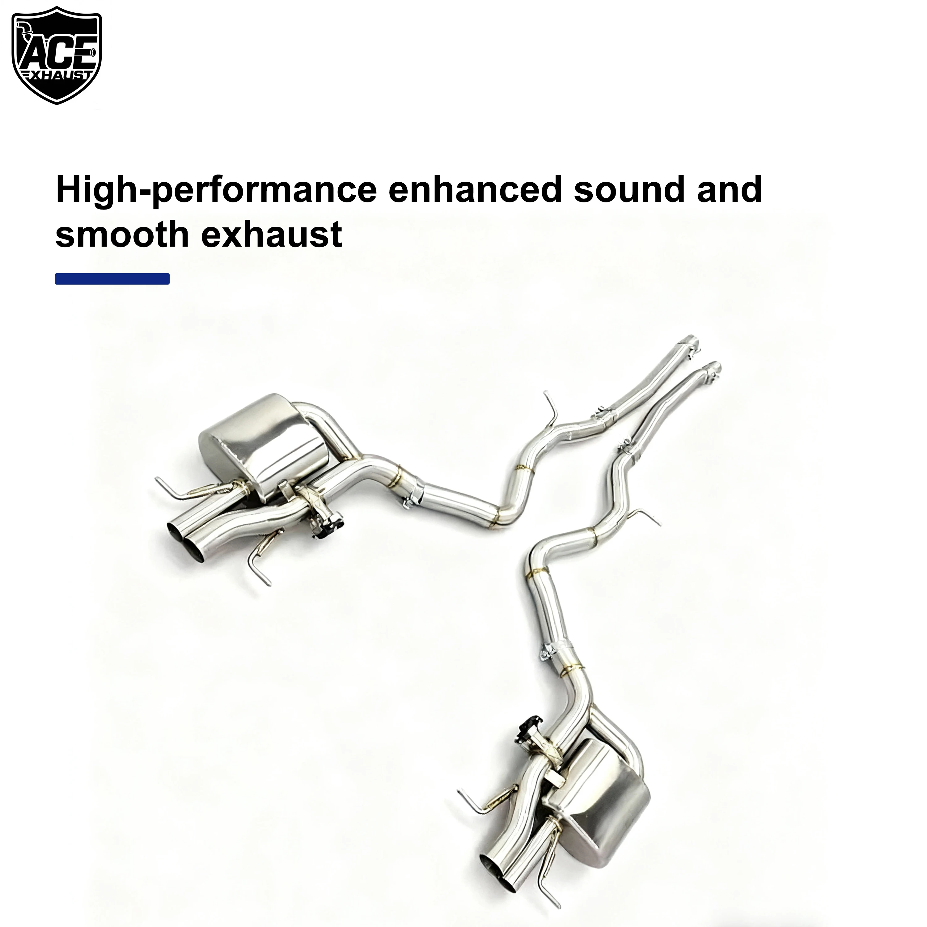 ACE Hochleistungs-Auspuffanlage für Mercedes-Benz S63 AMG W222 5.5T SUS304 Valvetronic Auspuffsysteme mit Ventilschalldämpfer – Detail 8