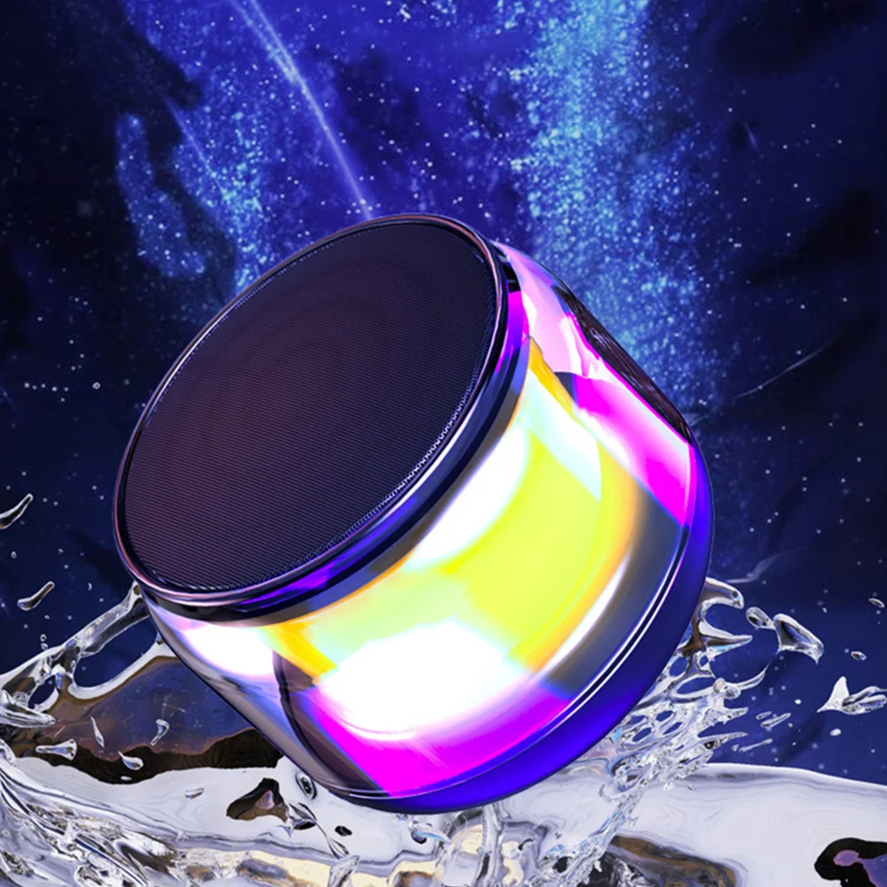 

Speaker Led Lights Portable Wireless Stereo Bass Speaker For Outdoor Travel Desktop Night Light Music Player
