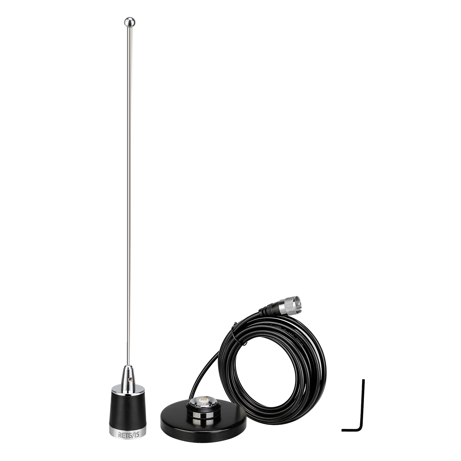 Retevis MR200 High quality NMO Antenna With Magnetic Mount RG58 Coax Cable Dual Band VHF UHF 144/430MHz Antenna Base