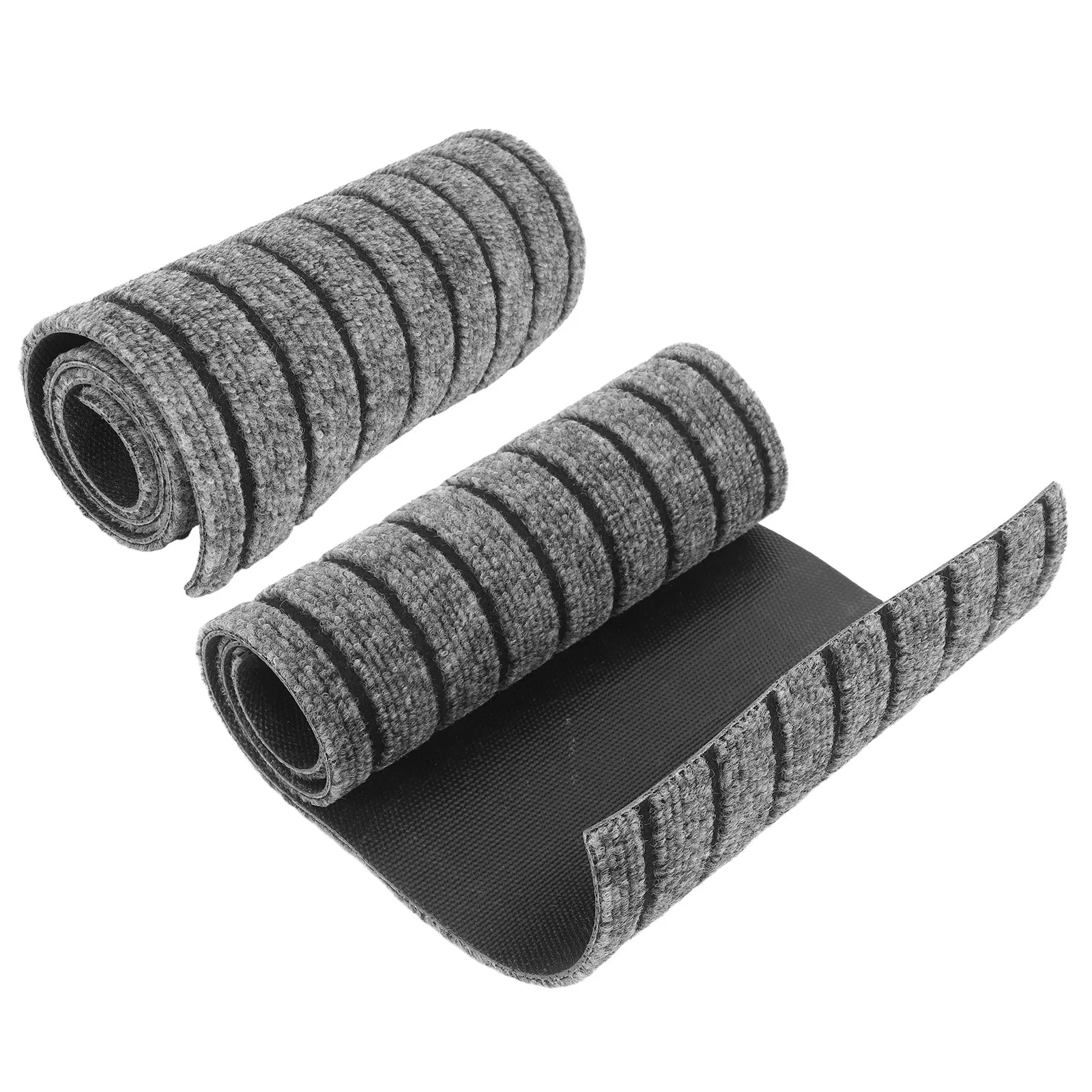 

2Pcs Non-Slip Stair Treads Soft Polyester Carpet Stair Mats for Indoor Wooden Steps Spiral Staircase Runner for Kids Elders Pets