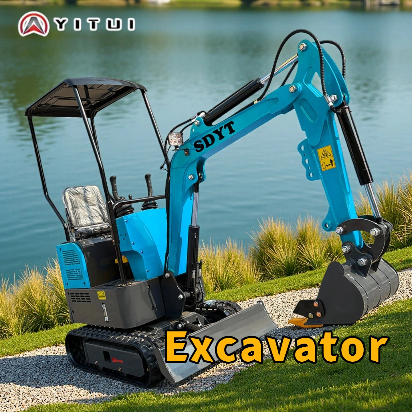 New Mini Excavator 1.2 Tons Customized Landscaping Construction Garden Farm High Quality Replaceable Excavator Bucket