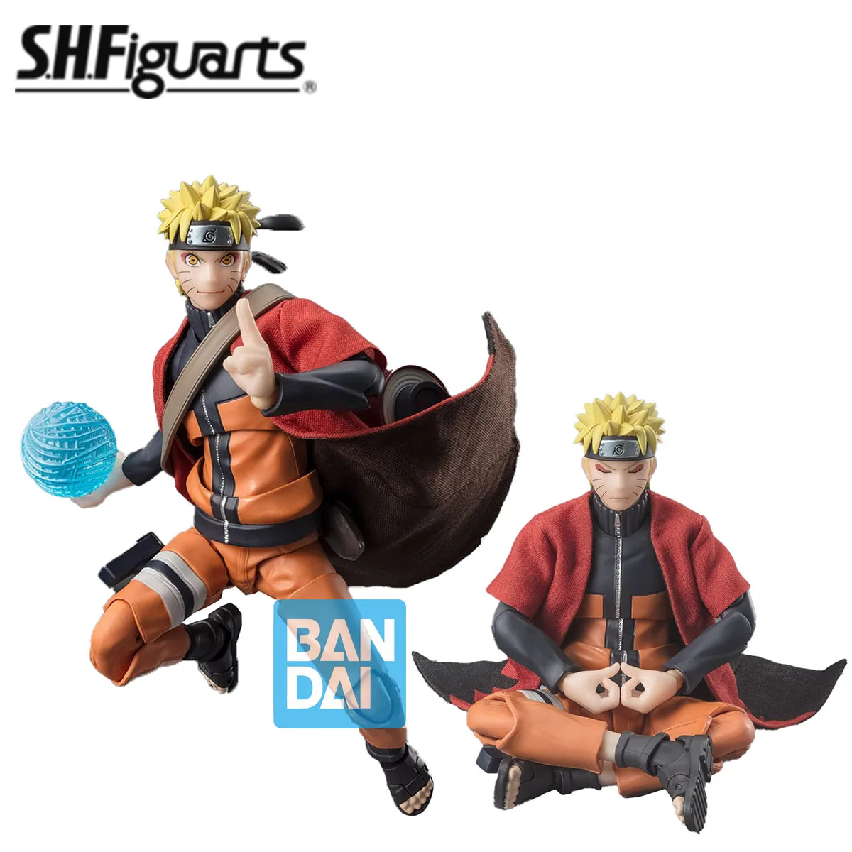 100% Original in Stock Bandai Spirits S.H.Figuarts  Naruto Shippuuden Uzumaki Naruto Sage Mode, Savior of Konoha Model Toys