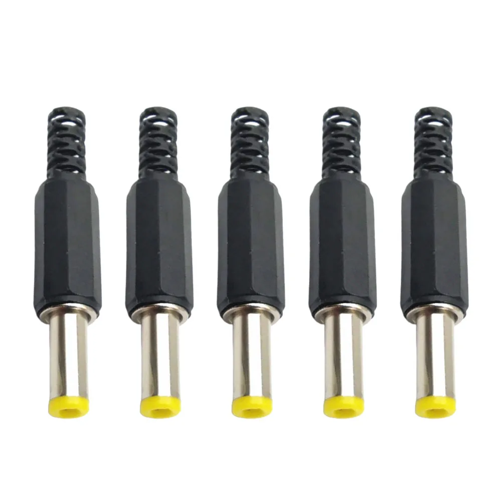 Terminal Blocks DC Male Head DC5.5*2.1/DC5.5*2.5 For CCTV Security Cameras Strip Welded Yellow Sound Fork Power Adapters