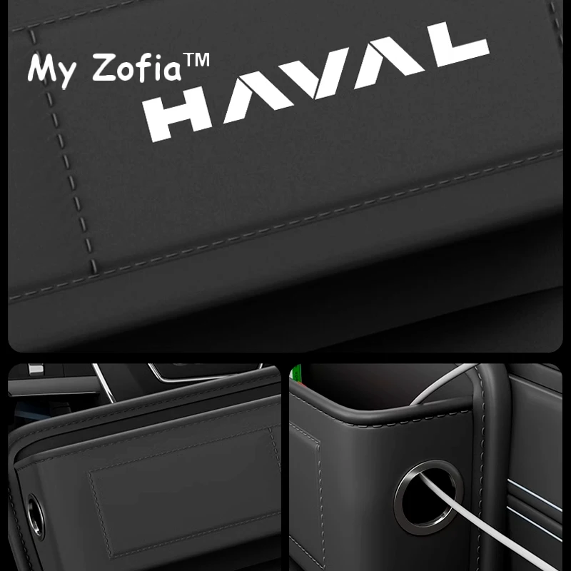 For New Haval H9 2024 2025 2nd II Car Seat Gap Crevice Storage Box Cup Phone Key Pocket Bag Leather Auto Interior Accessories