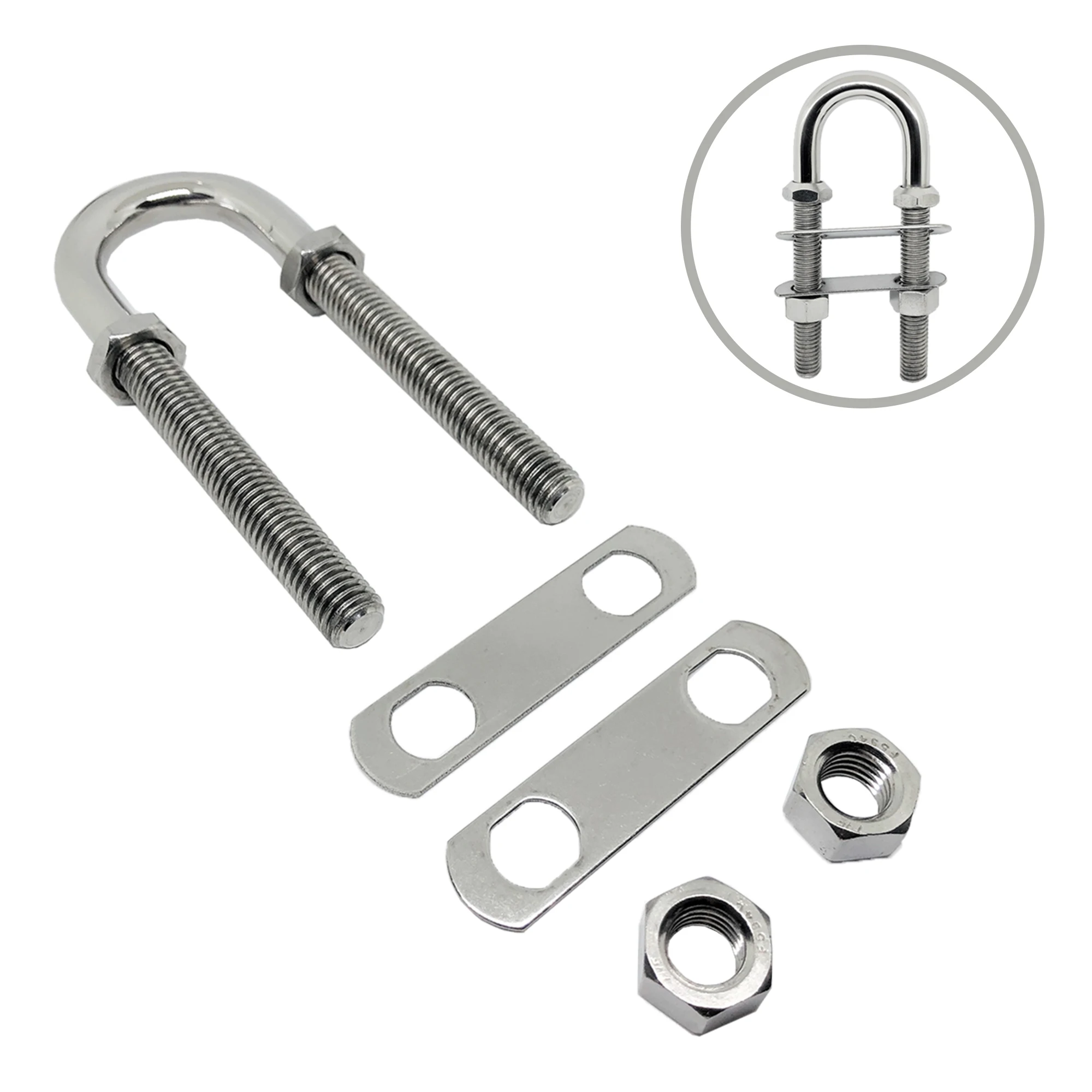 Marine Grade Stainless Steel 304 Bow Eye U-Bolt Marine Hardware Yacht Accessory