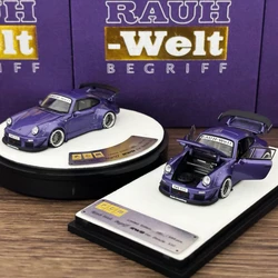 PGM RWB 911 964 Black Sakura Akira Nakai Limited 1/64 Alloy toy car Model Gift