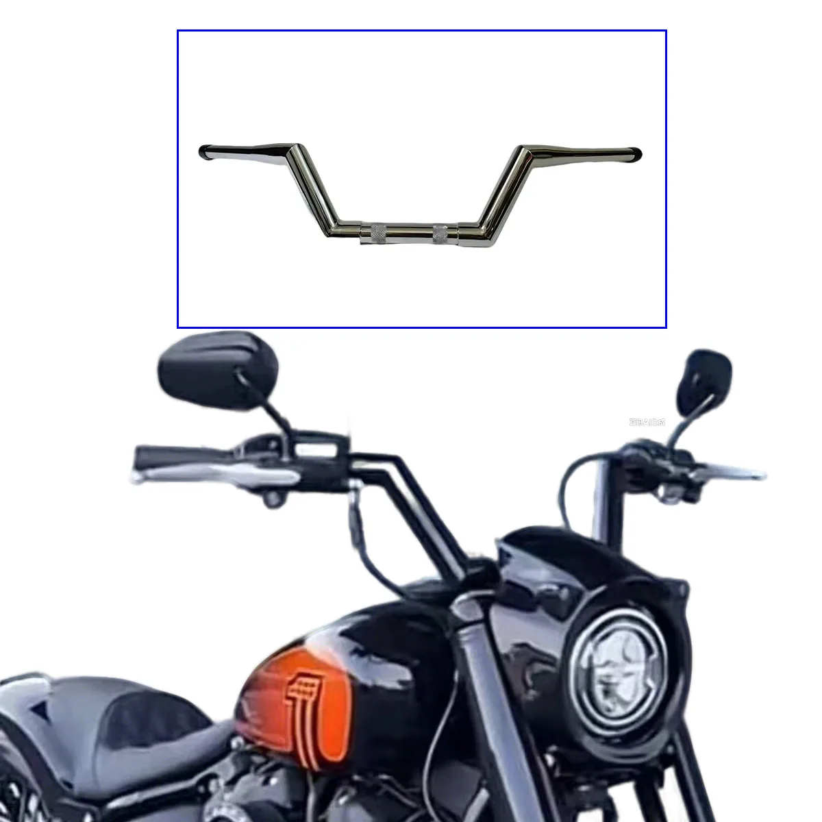 

Руль мотоцикла на заказ для Harley Softail Street Bob Low Rider Fat Boy Breakout 2025 1,5 дюйма Z Lightning Drag Bar