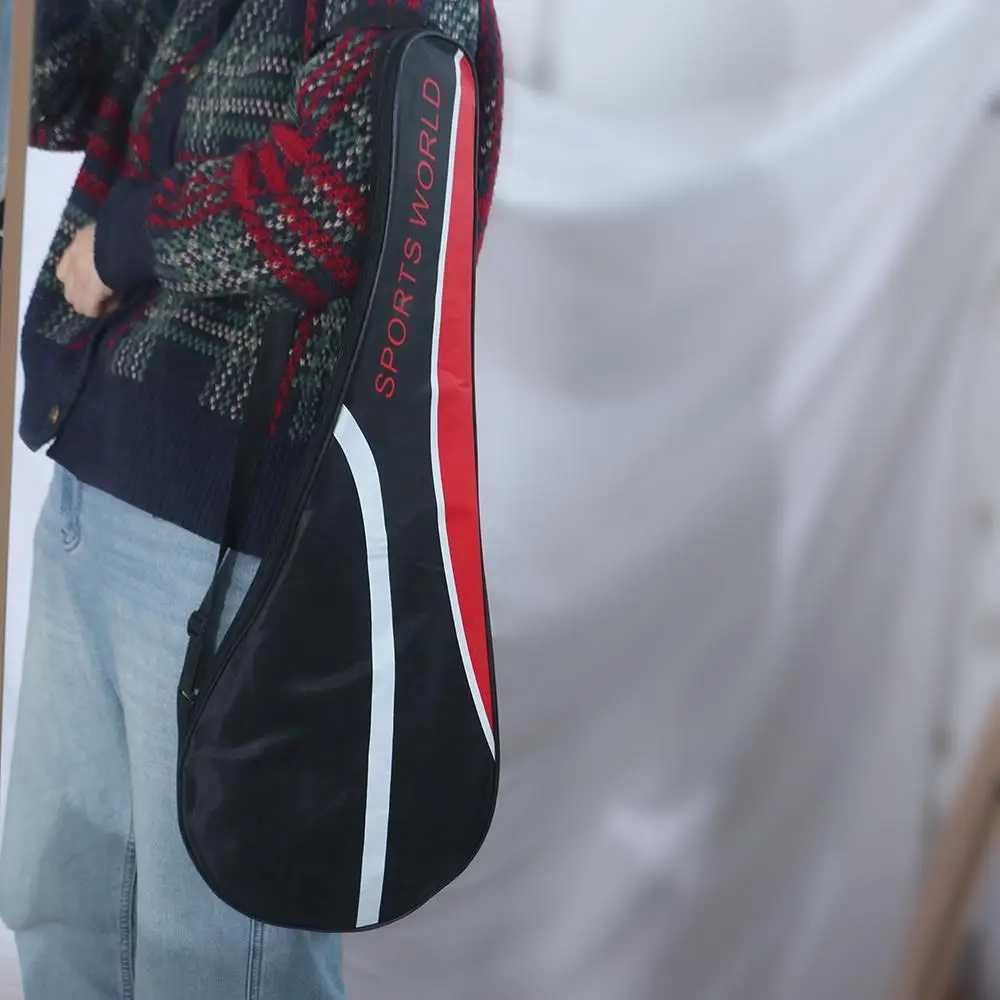 Oxford Cloth Badminton Racket Bag Adjustable Strap Racket Organizing Shuttlecock Bag Racket Cover Shoulder Bag Racquet Sports