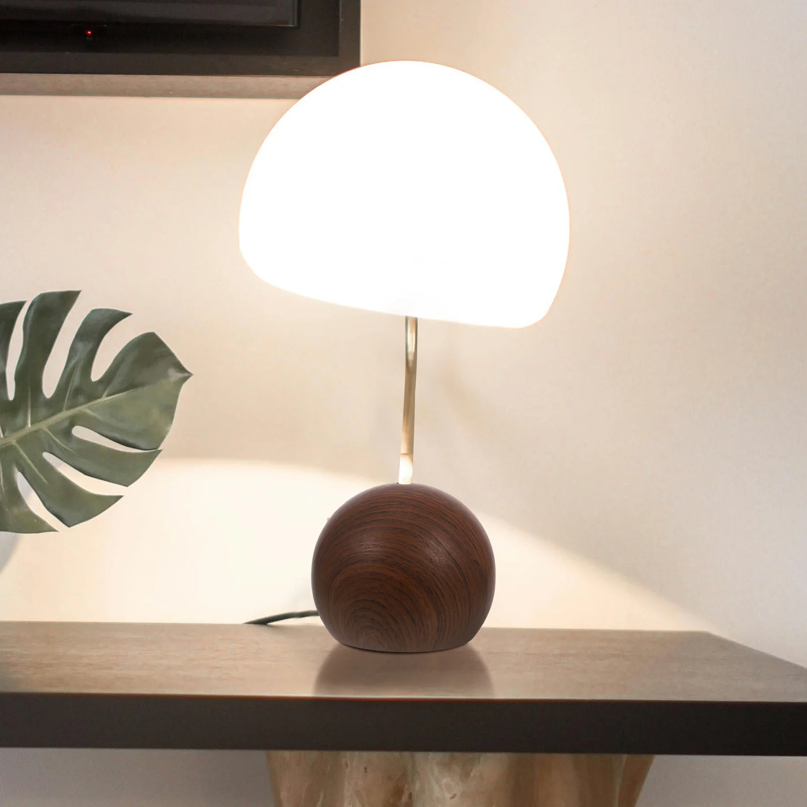 

Iron Table Lamp Base Round Metal Sphere Stand Compatible with Various Shades for Modern Living Room Bedroom Use