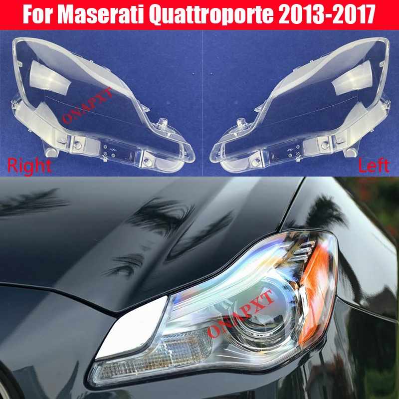 Auto Car For Maserati Quattroporte 2013-2017 Front Headlight Glass Headlamp Transparent Lampshade Lamp Shell Lens Cover